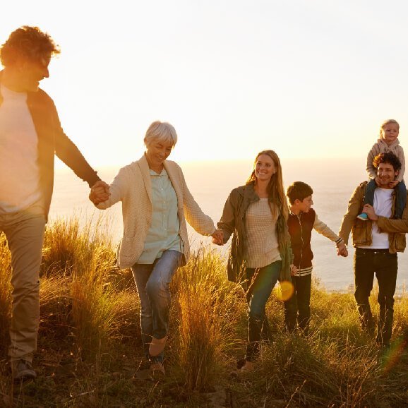 Multigenerational family out for a walk | How your pension savings are invested